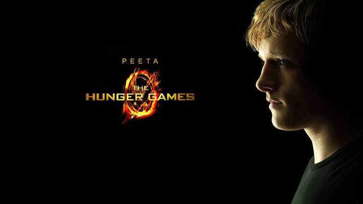 The Hunger Games – Josh Hutcherson As Peeta Mellark Black Background
